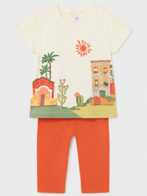 Футболка с коротким рукавом + лосины для девочки Mayoral