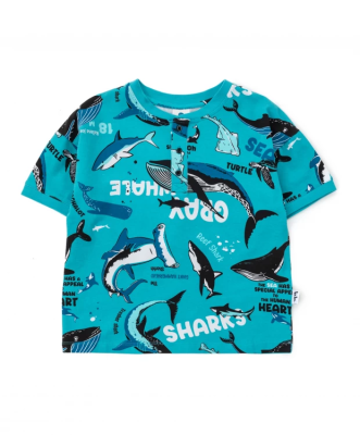 Поло с коротким рукавом для мальчика Button Blue