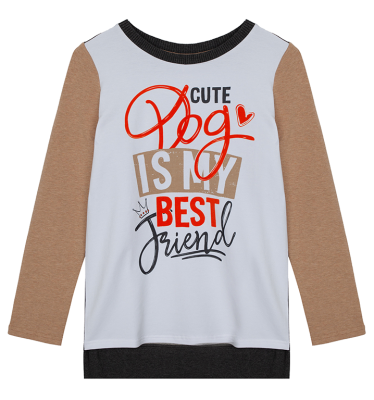 Футболка с длинным рукавом для девочек Gulliver