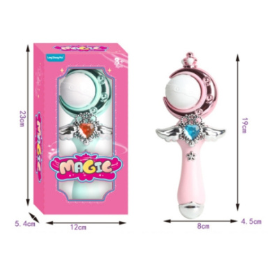 Палочка волшебная на бат., световые эффеты, размер: 19*8*4,5 см, 2 цвета в ассортименте, в/к 12*23*5