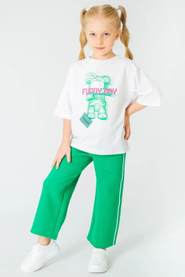 Футболка с коротким рукавом для девочки Deloras молочный