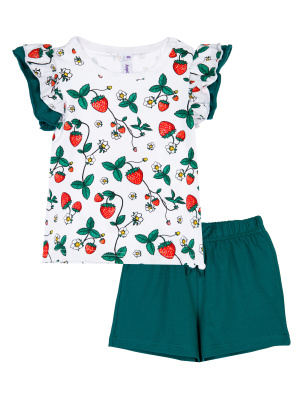 Футболка с коротким рукавом + шорты для девочки PlayToday