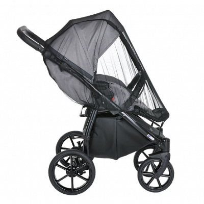 Москитная сетка BAMBOLA универсальная с 4-мя молниями Черная