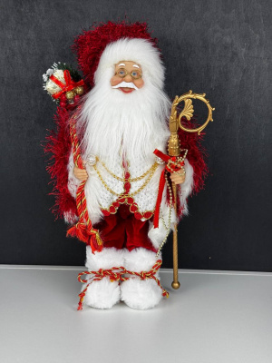 Фигура Дед Мороз крас. костюм 32см 