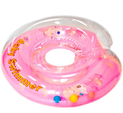 Круг для купания BABY SWIMMER 6-36 кг (полуцвет+ внутри погремушка)
