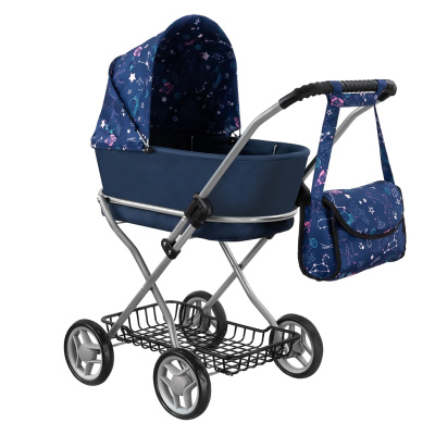 Кукольная коляска PITUSO Starry sky/ Звезды/Синий (68.5*40*80) (уп/4 шт)