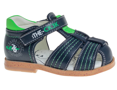 Сандалии для мальчика Сказка темно-синий-зеленый