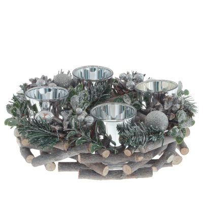 Подсвечник D 4,5 см, L24 W24 H8 см