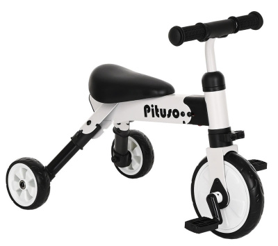 Велосипед трехколесный 2в1 PITUSO "Букашка" White/Белый
