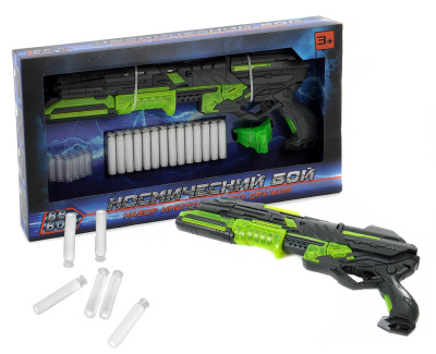 Набор Космический бой BeBoy в наборе бластер 14 мягких патронов на присосках