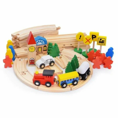 Трек с паровозом и фигурками D1068 