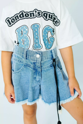 Шорты для девочки COLABEAR джинсовый