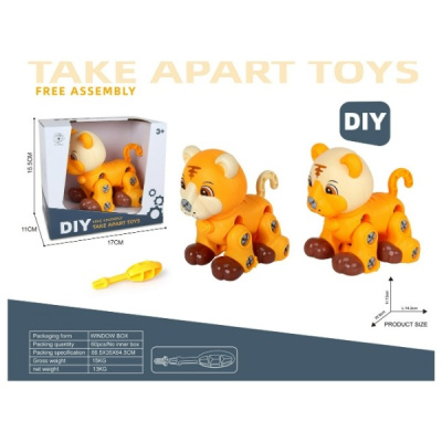 Игрушка-конструктор "Тигренок", в/к 15,5*11*17 см