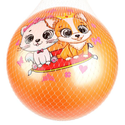 Мяч 23 см с наклейкой питомцы ИГРАЕМ ВМЕСТЕ