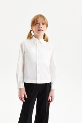 Блузка школьная с длинным рукавом для девочки Silver Spoon