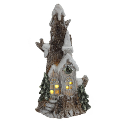 Фигурка декоративная "Домик" с подсветкой  (LR44x2,прилаг), L9 W8 H18 см, 2в.