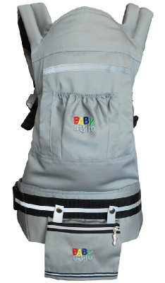 Рюкзак кенгуру БЭБИСТАЙЛ БэбиКомфорт до 18 кг Серый