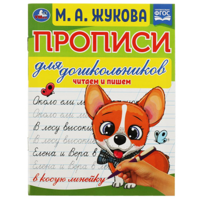 Прописи для дошкольников. Читаем и пишем. М. А. Жукова . 160х210мм. Скрепка. 16 стр. Умка в кор.50шт