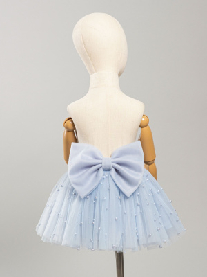 Юбка с бусинками MIMILAV голубой