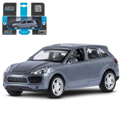 Машинка металл. 1:43 Porsche Cayenne S, серый перламутр, инерция, откр. двери, в/к 17,5*12,5*6,5 см 