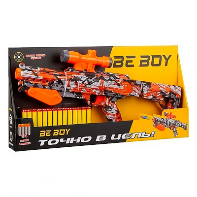 Ружье "BeBoy" стреляющее софт-патронами,14 софт-патронов в комплекте, размер ружья 57.5*6*29.5 см, в