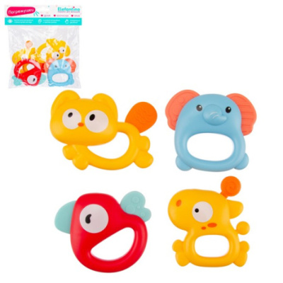 Набор погремушек "Elefantino" 4 шт., в/п 24*20*3 см