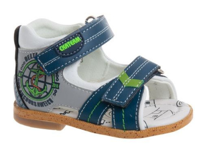 Сандалии для мальчика Сказка синий-зеленый