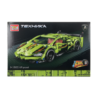 Конструктор СУПЕРКАР lamborghini (инерция) , 439 дет. Город мастеров в кор.2*9шт