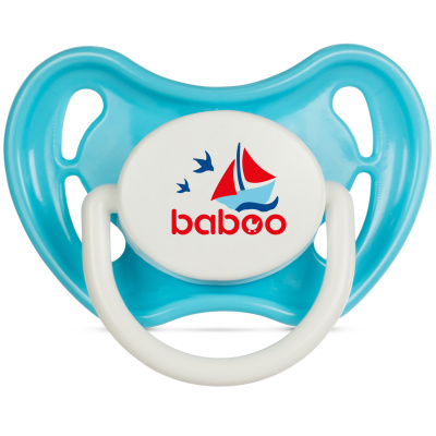 Пустышка силикон симметр Marine 6м+ голубой BABOO
