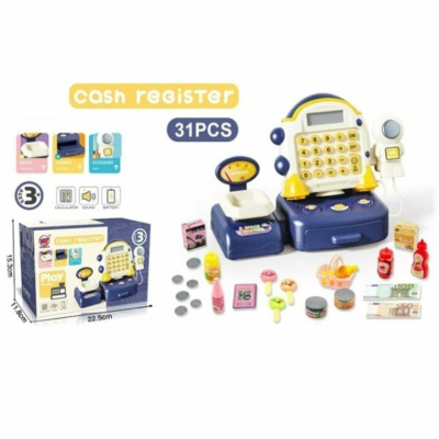 Набор "Касса", 31 предмет, калькулятор, звуковые эффекты, в/к 22,5*15,3*11,8 см