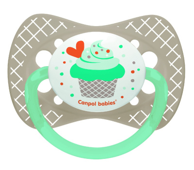 Пустышка силиконовая симметричная Cupcake 18м+ Canpol Babies