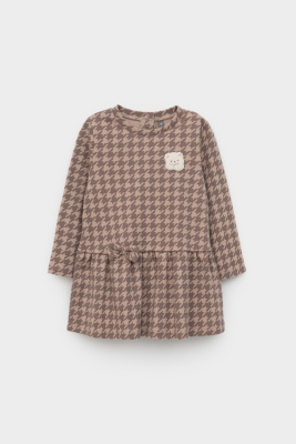 Платье Crockid бежевый гусинная лапка к505