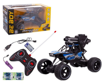 Машинка на пульте р/у  "BeBoy", стреляет водяными пулями, световые эффекты, амортизаторы, USB зарядн