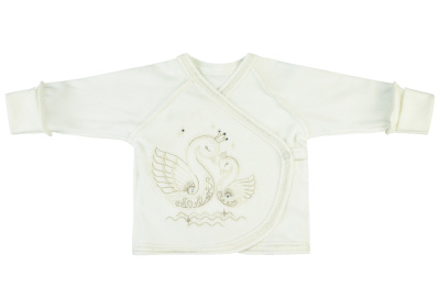 Распашонка Лебеди LEO молочный