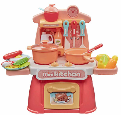 Игровой набор МИНИ КУХНЯ,персик,26 эл-в. свет,звук PITUSO 