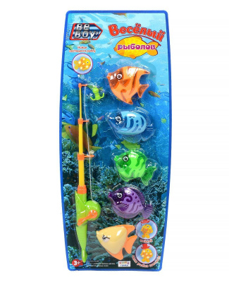 Игра "Рыбалка ВеВоу" на бат. на магните, одна светящ. рыбка, на блист. 22*53 см.