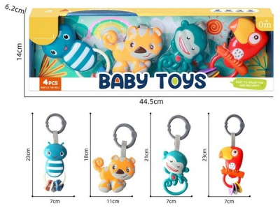 Набор подвесок  "Животные", 4 подвески, размер подвесок: 23*7 см, 18*11 см, 21*7 см, 23*7 см, в/к 44