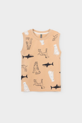 Майка для мальчика Crockid итальянский песок мир животных к384