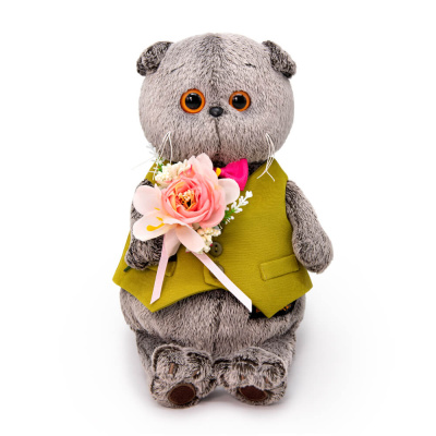 Басик в жилете и с букетом Ks30-228