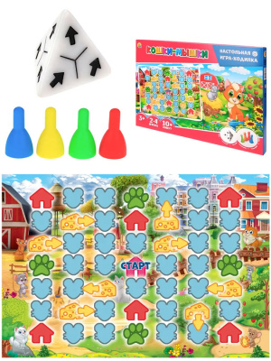 Игра Кошки-мышки Ходилка с треугольным кубиком ИНЗ-3086