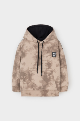 Толстовка для мальчика Crockid темно-бежевый тай-дай к508