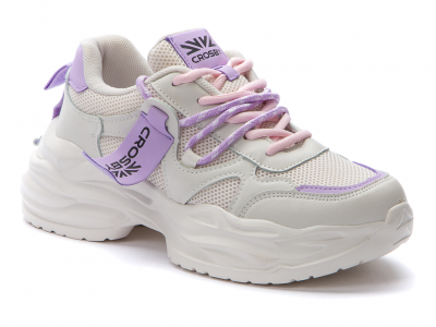 Кроссовки для девочек CROSBY белый/фиолетовый