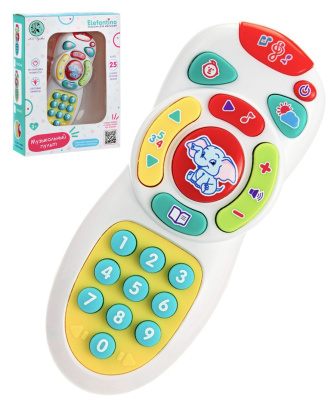 Пульт музыкальный "Elefantino", световые эффекты, более 25 песенок, сказок, звуков, озвучено актрисо