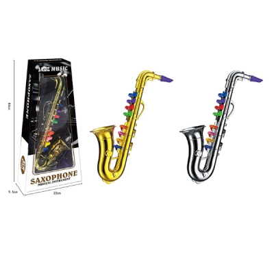Саксофон, 2 цв. в ассорт., в/к 44*22*9,5 см