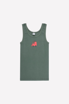 Майка для мальчика Crockid зеленый хаки камуфляж