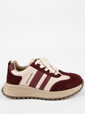 Полуботинки для девочки Kapika бежевый/красный