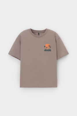 Футболка для мальчика Crockid коричневый к556