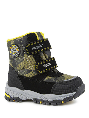 Ботинки для мальчика Kapika черный-желтый