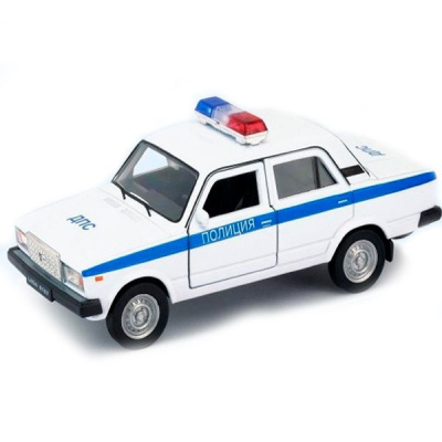 Игрушка модель машинки Lada 2107 Полиция WELLY