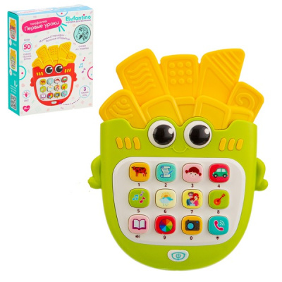 Телефончик "Первые уроки" Elefantino, световые эффекты, более 50 песенок, звуков, сказок (в том числ